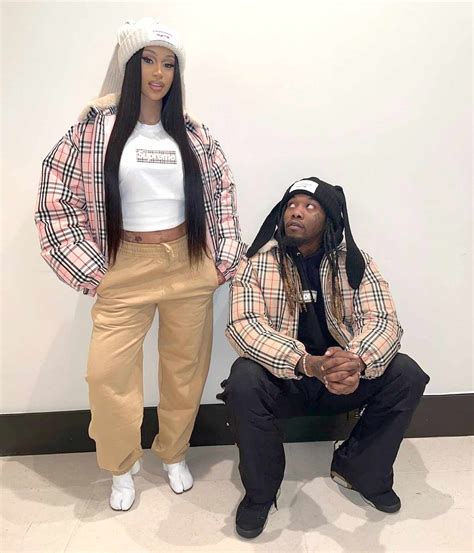 cardi b burberry|Cardi B & Offset Are Twinning in Burberry x Supreme for.